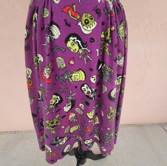 Pinup Couture Pinup Girl Clothing Luscious Dress in Monster Mayhem Print - Picture 8 of 11